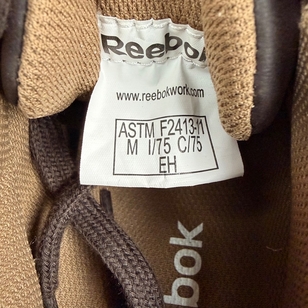 Reebok Men's 9.5 W Work Shoes Brown RB1940 Slip Oil Resisting Athletic Sneakers - Picture 11 of 12